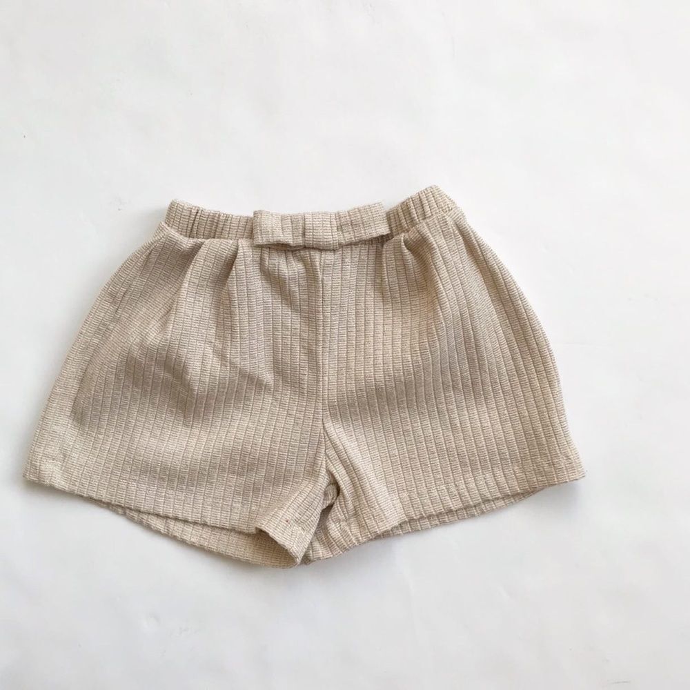 Zara gold sparkly texture shorts EUC 9-12 months